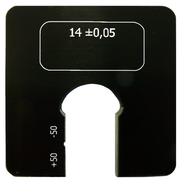 Limit gauge one-sided DIN 7162 / 7163 >40-160mm width:8mm