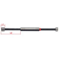 Go/NoGo thread plug gage metric thread DIN ISO 13 (MR) with shank extension M16 (x2.00)
